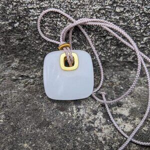 Hetian Jade White Jade Gold and Jade Pendant Necklace